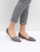 Raid Cate Gray Two Part Flat Shoes - Gray