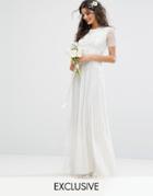 Amelia Rose Bridal Maxi Dress With Vintage Embellishment - White