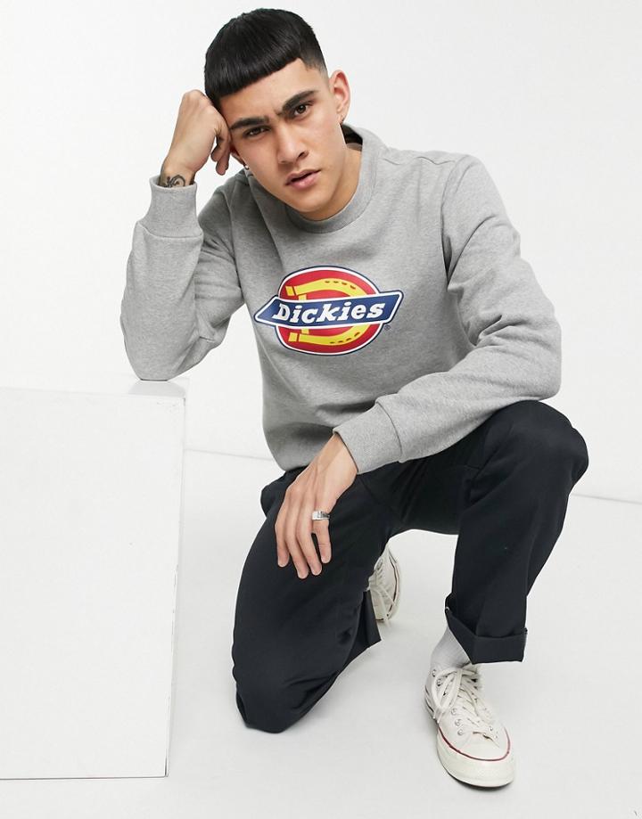 Dickies Horseshoe Icon Logo Sweatshirt In Gray-grey