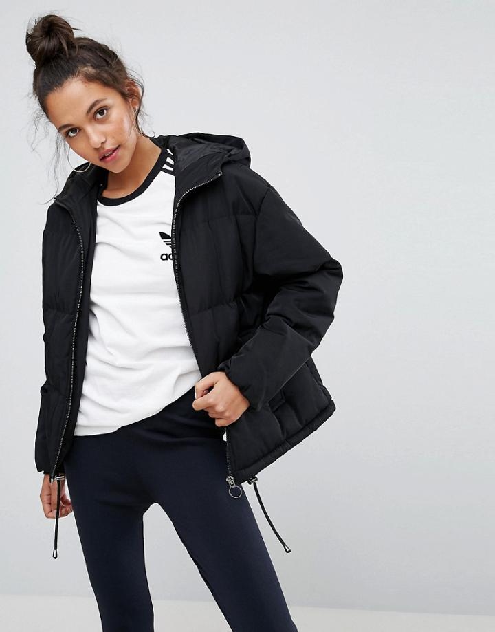 Asos Short Puffer Jacket - Black