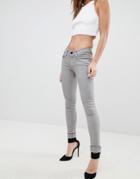 Replay Luz Zip Pocket Skinny Jeans - Beige