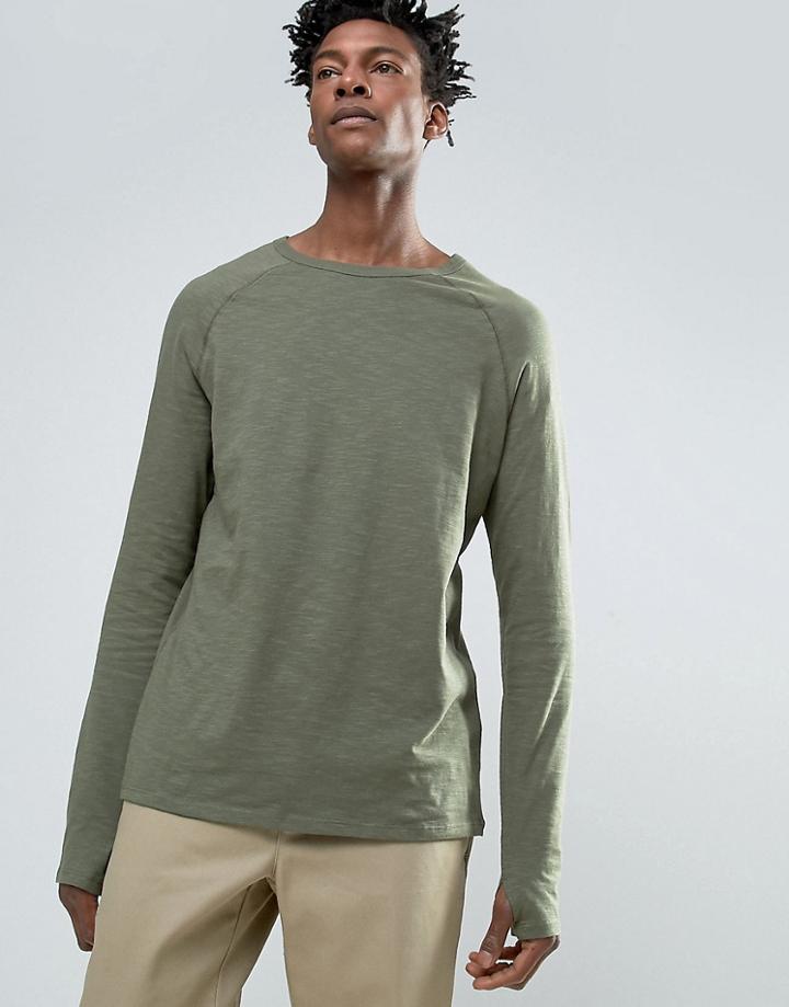 Weekday Charon Long Sleeve Top - Green