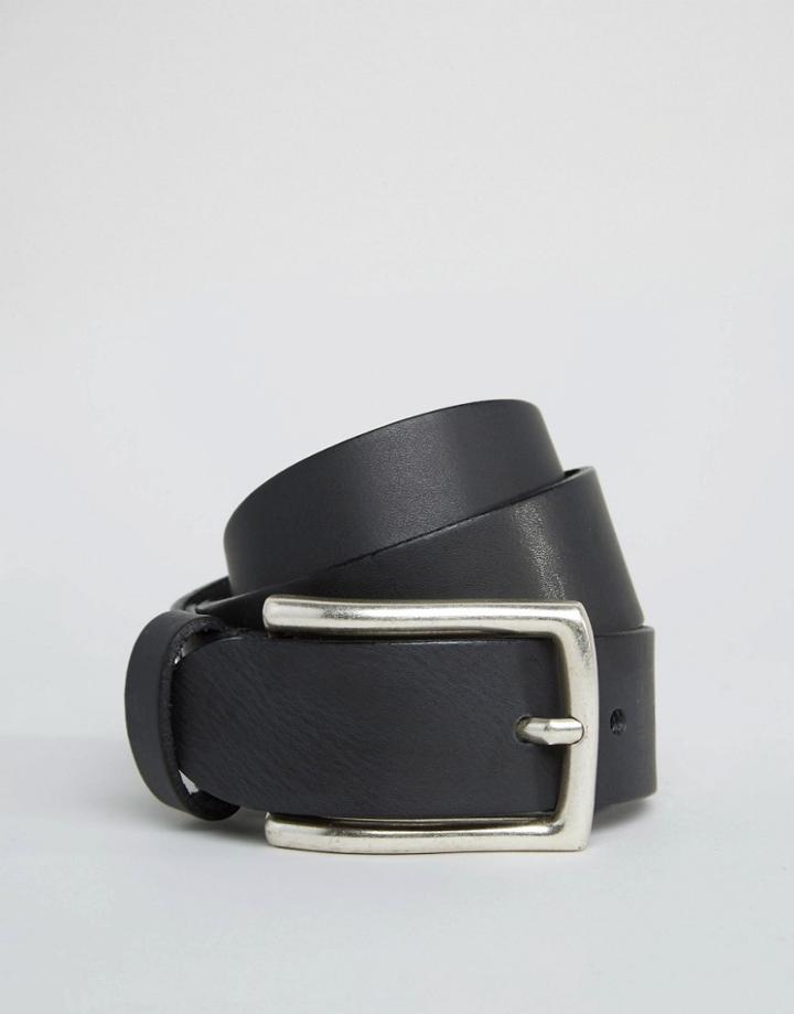 Asos Leather Jeans Belt - Black