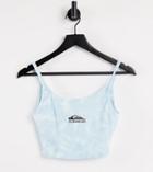 Quiksilver Wave Project Tie Dye Rib Crop Top In Blue Exclusive At Asos-blues