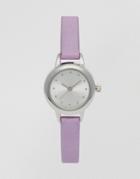Asos Skinny Strap Mini Dial Watch - Lilac
