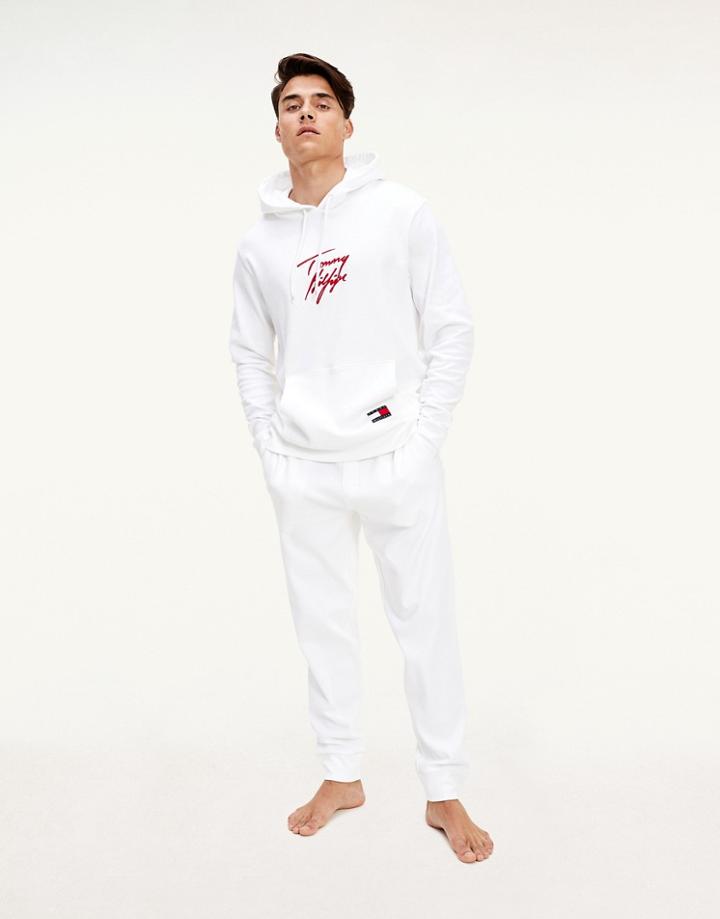 Tommy Hilfiger Lounge Sweatpants With Logo Waistband In White