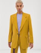 Asos Design Oversized Suit Jacket In Mustard - Yellow