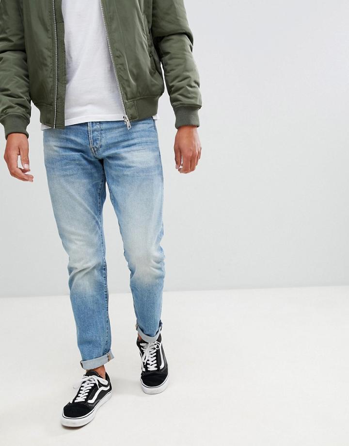 G-star 3301 Straight Tapered Jeans Medium Vintage - Blue