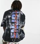 Collusion Oversized Pique Shirt With Enjoy Print In Tie Dye-multi
