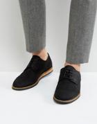 Zign Lace Up Shoes With Cork Detail - Black