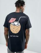 New Love Club Coconut Back Print T-shirt - Black