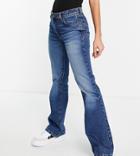 Collusion X008 Rigid Flare Jeans In Blue-blues