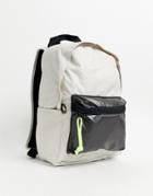 Nike Elemental Winterized Backpack In Beige With Neon Zip