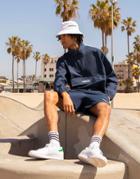 Adidas Originals 'summer Club' Quarter Zip Seersucker Windbreaker Jacket In Navy