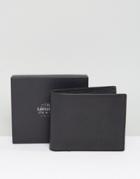 Saville Row Bifold Leather Wallet With Coin Pocket - Black