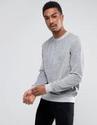 D-struct Velour Crew Neck Sweatshirt - Gray