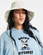 Asos Design Fisherman Bucket Hat With Undertie In Floral Print-multi
