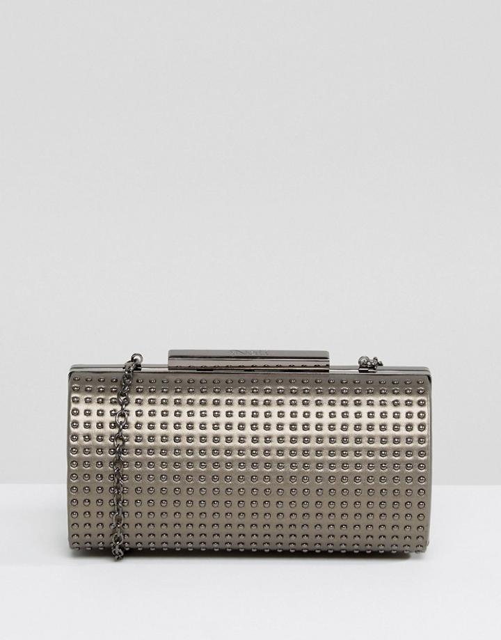 Nali Studded Clutch Bag - Silver