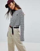 Carhartt Wip Crew Neck Long Sleeve T-shirt In Stripe - Multi