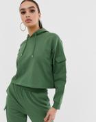 Asos Design Two-piece Hoodie With Utility Pockets - Green