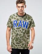 G-star Warth Raw Camo Print T-shirt - Green