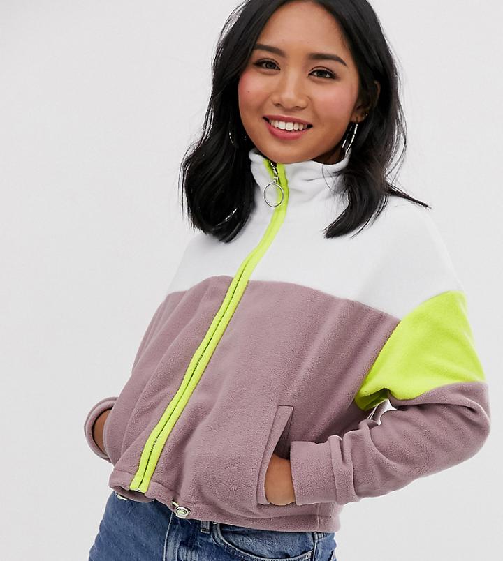 Brave Soul Petite Sun Cropped Fleece