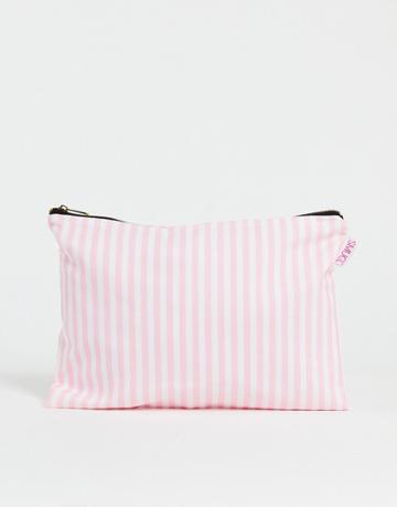 Smug Large Makeup Bag In Candy Stripe Print-multi