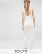 Stitch & Pieces Relaxed Jumpsuit - Beige