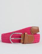 7x Slim Woven Belt - Pink