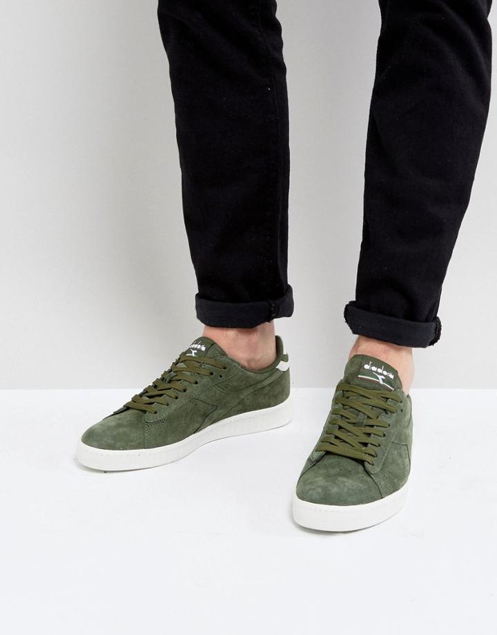 Diadora Game Low S Sneakers In Green - Green
