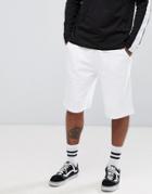 Asos Oversized Jersey Short In White - White