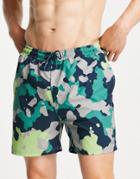 Asos 4505 Swim Shorts With Camo Print-multi