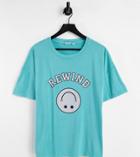 Noisy May Exclusive Oversized T-shirt With Smiling Graphic In Teal-green