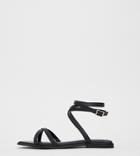 Asos Design Wide Fit Foresight Strappy Sandals In Black - Black