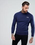Fila Vintage Sweatshirt With Small Script In Navy - Navy