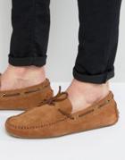 Kg By Kurt Geiger Driving Loafers In Camel Suede - Tan