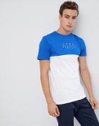 New Look Color Block T-shirt With 1992 Print In Blue - Blue
