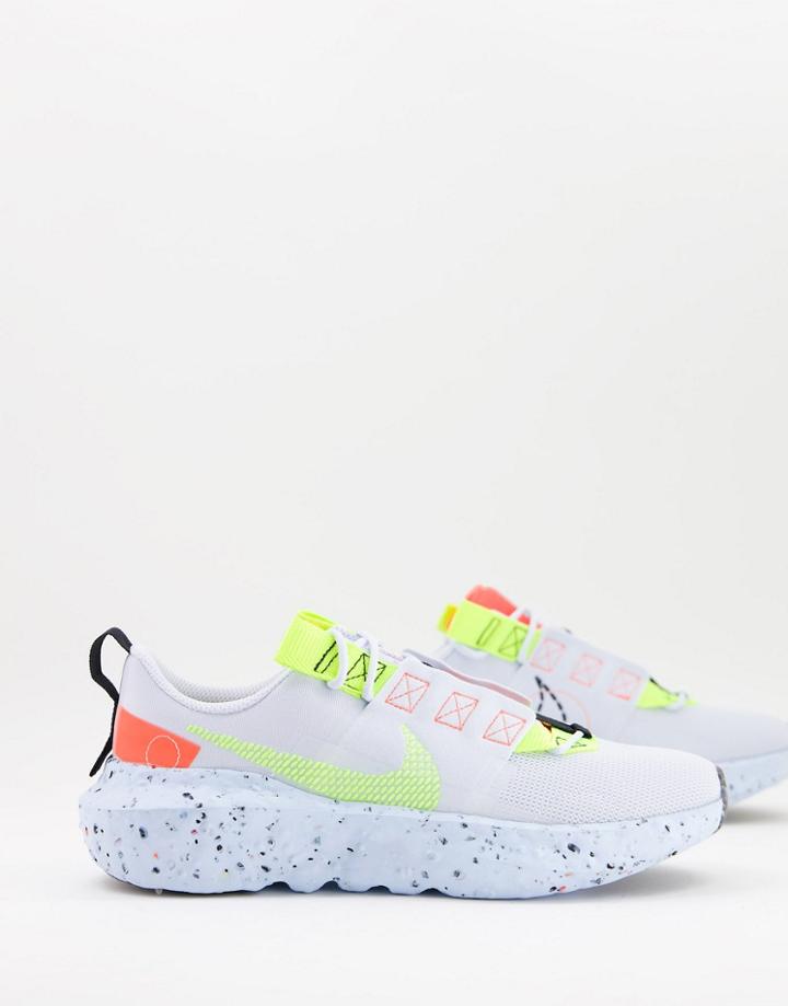 Nike Crater Impact Sneakers In Blue And Neon Green-blues