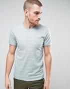 Selected Homme T-shirt In Marl Stripe - Cream