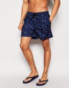 D-struct Space Swim Shorts In Blue - Blue