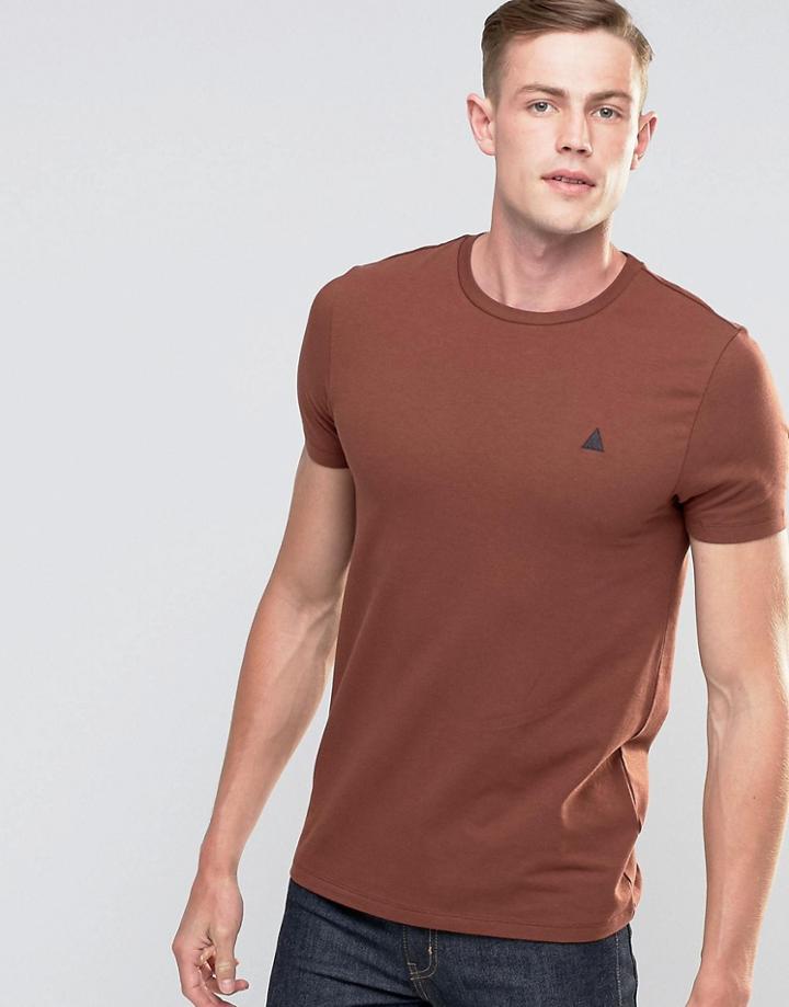 Asos Muscle T-shirt With Logo In Brown - Burnt Umber