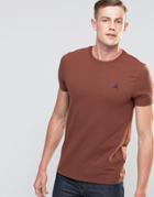 Asos Muscle T-shirt With Logo In Brown - Burnt Umber