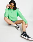 Pieces Tella Chill Sweatshirt In Green