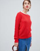 Vero Moda Chunky Knit Sweater - Red