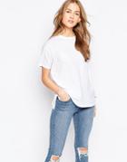 Asos Linen Look Oversized T-shirt - White
