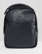 Armani Exchange Faux Leather All Over Ax Logo Backpack In Black - Black