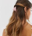 Designb London Pink Resin Detail Triangle Hair Claw - Pink