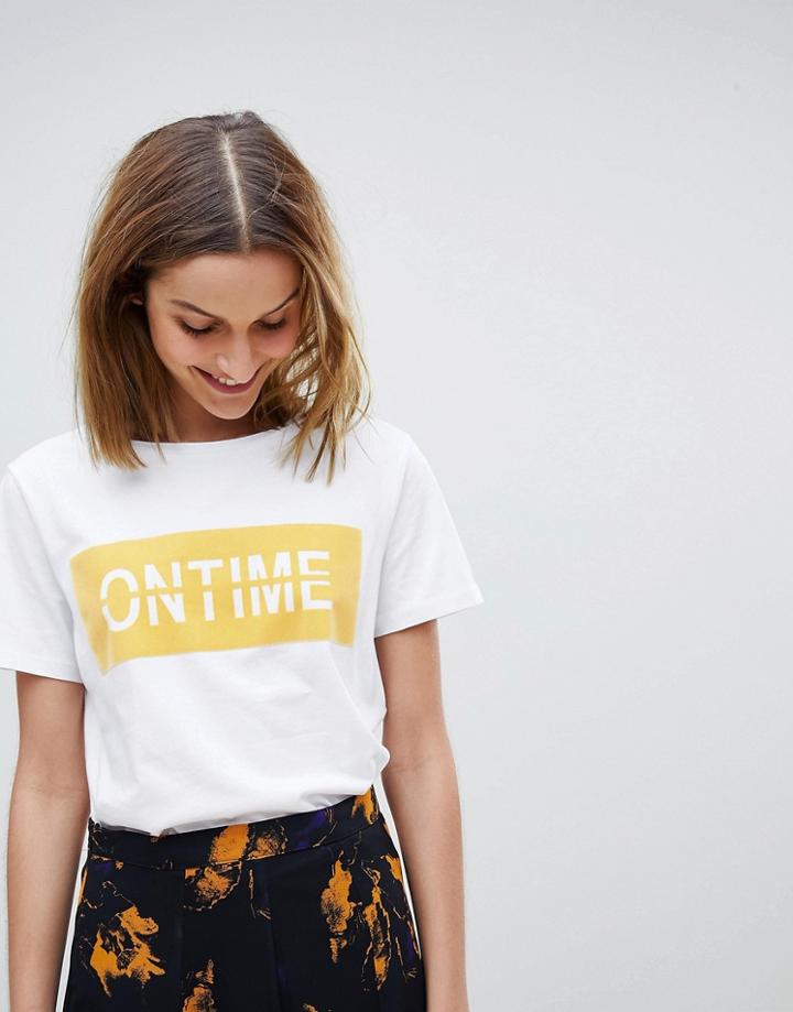 Pieces Flocked Tee - Multi