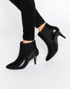 Pieces Psjosie Heeled Ankle Boots - Black