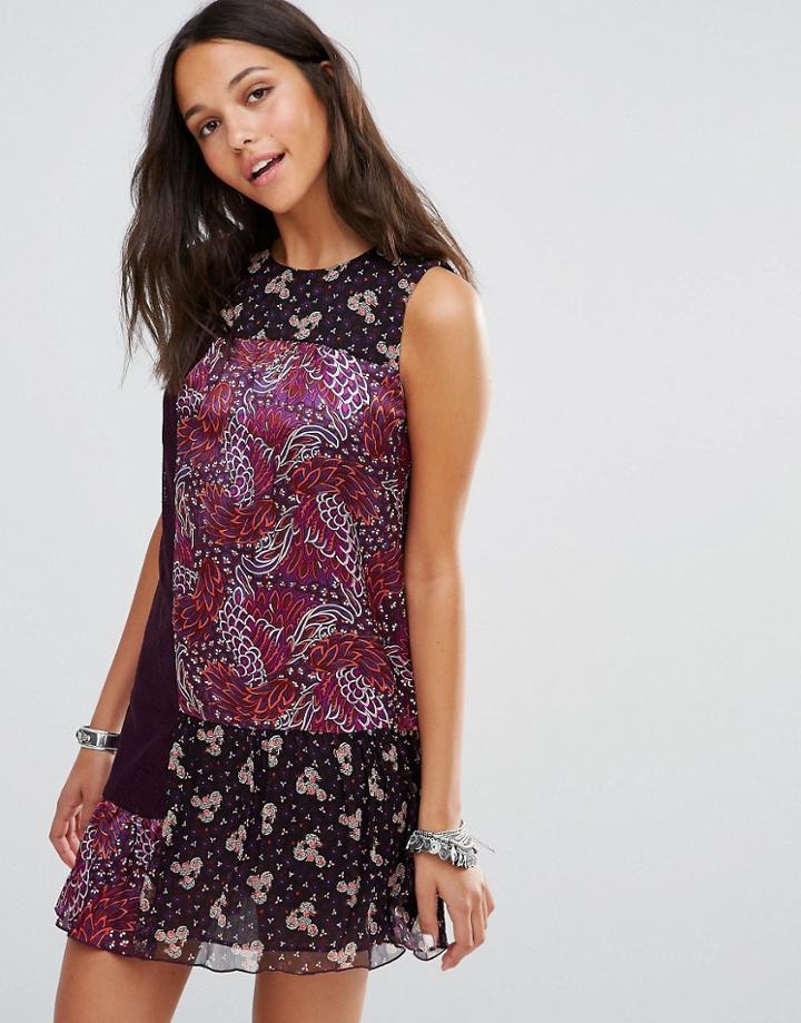 Anna Sui Flourish Print Dress - Purple